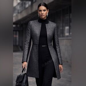 BCBGMaxAzria “Arelia” Gunmetal Combo Blazer